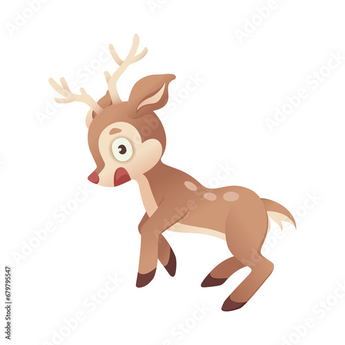 Cartoon deer running away_4.