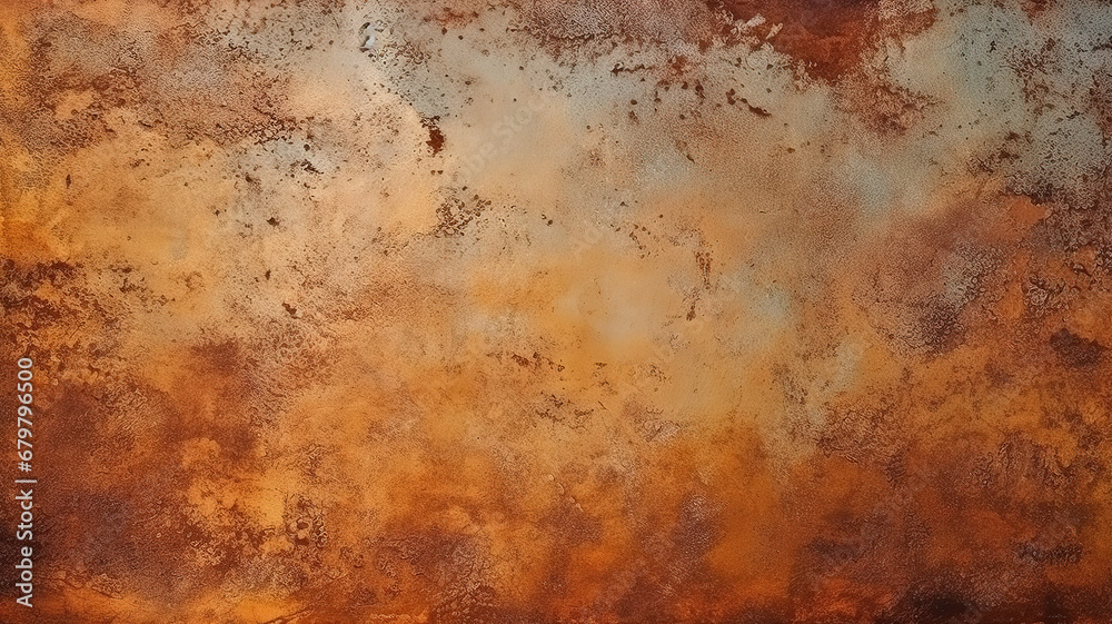 Horizontal rust marks on metallic surface. Generative AI