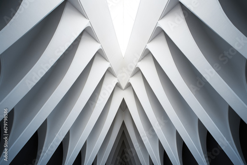 Architecture with minimalistic geometric patterns and shapes