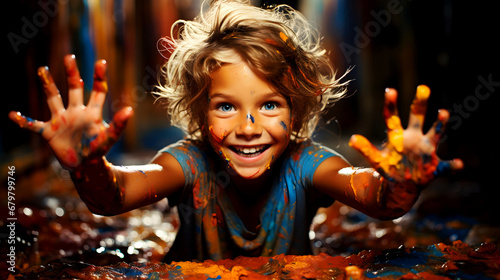 The Joyful Expression of a Playful Child, Embracing Freedom and Creativity
