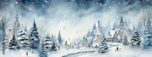Watercolor Christmas background © thejokercze