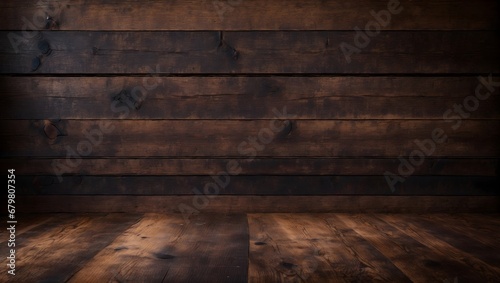 Old brown rustic dark wooden texture. Wood background banner. 