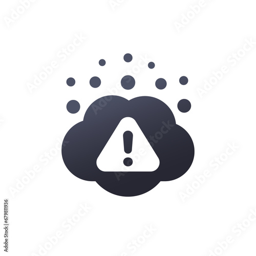 greenhouse gas emissions icon, ghg vector