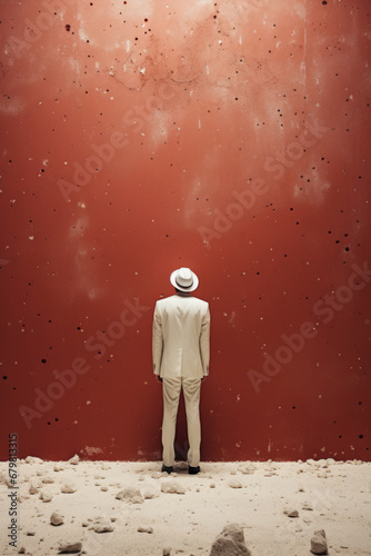 Mann vor einer Wand © Fatih