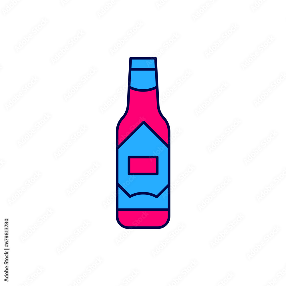 Filled outline Tabasco sauce icon isolated on white background. Chili cayenne spicy pepper sauce. Vector Filled outline Tabasco sauce icon isolated on white background. Chili cayenne spicy pepper sauce. Vector