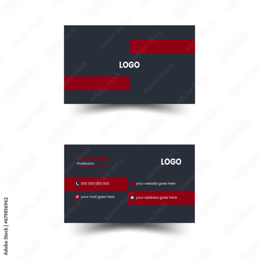 Creative modern and clean style double sided business card template. Vector illustration. Creative modern and clean style double sided business card template. Vector illustration.