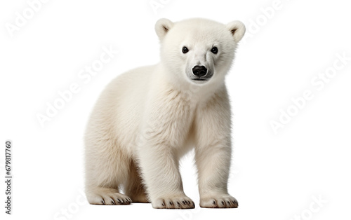 beautiful Knut animal on transparent background.