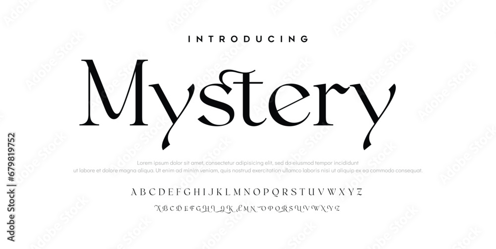 Mystery Modern abstract digital alphabet font. Minimal technology typography, Creative urban sport fashion futuristic font and with numbers. vector illustration