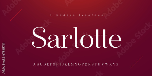 Minimal font creative modern alphabet. Typography with  regular and number. minimalist style fonts set. vector illustration