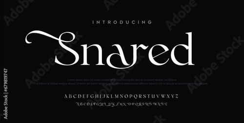 Snared  Modern Bold Font. Regular Italic Number Typography urban style alphabet fonts for fashion, sport, technology, Crypto, digital, movie, logo design, vector illustration