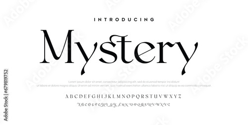 Mystery Modern abstract digital alphabet font. Minimal technology typography, Creative urban sport fashion futuristic font and with numbers. vector illustration