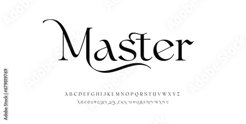 Elegant alphabet letters font and number. Classic Lettering Minimal Fashion Designs. Typography modern serif fonts decorative vintage design concept. vector illustration.