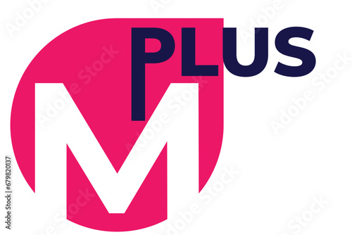 M Plus Logo icon vector 