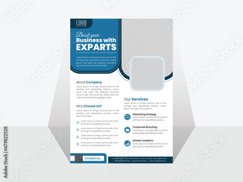 Creative Modern Corporate Business A4 Flyer Template Design