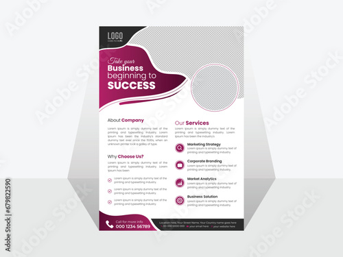 Modern Corporate Business A4 Flyer Template Design