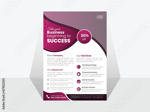 Modern Corporate Business A4 Flyer Template Design