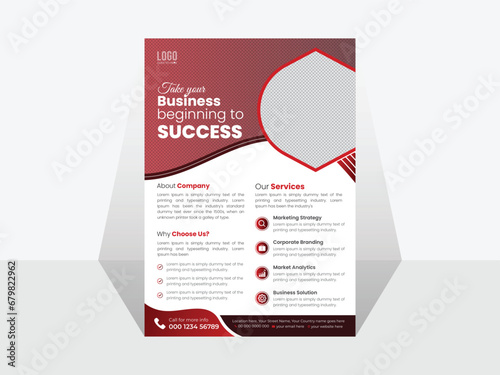 Modern Corporate Business A4 Flyer Template Design