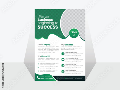 Modern Corporate Business A4 Flyer Template Design