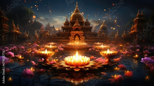 Beautiful Diwali Celebration Backdrop