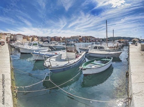 Image of the marina of the Croatian port city of Rovinj