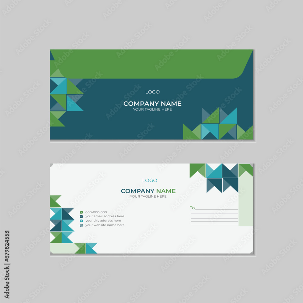 modern business envelop design template