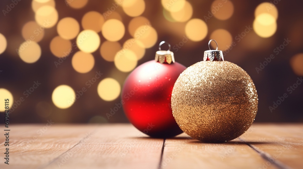 Christmas composition with stylistic layout points of interest on obscured foundation with bokeh Christmas composition with stylistic layout points of interest on obscured foundation with bokeh