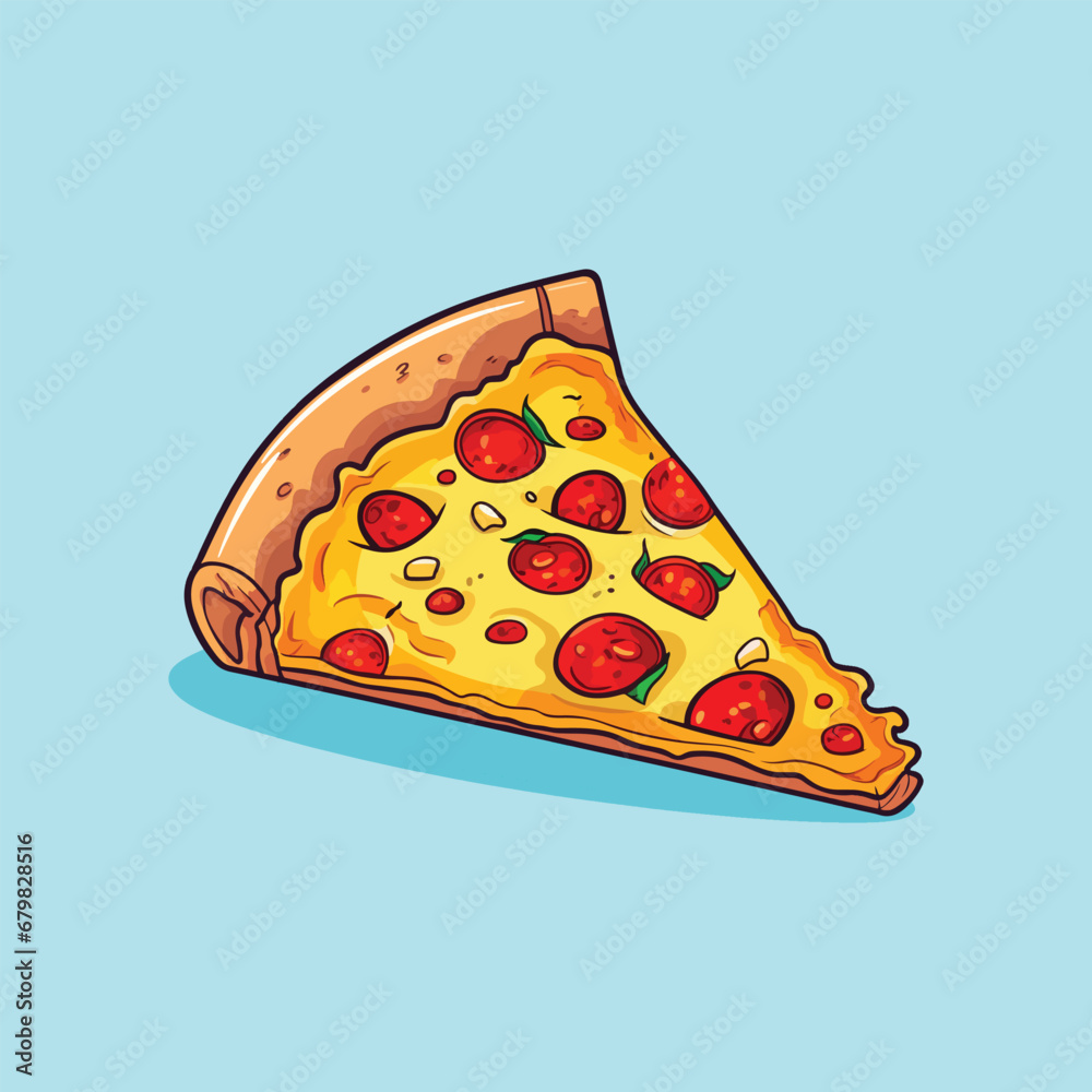 pizza vector illustration, food, cheese, vector, 