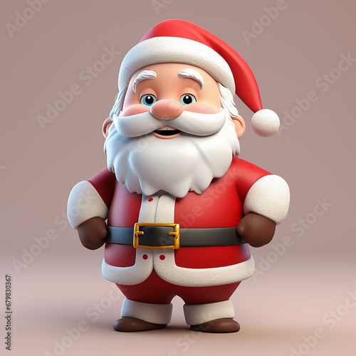 Cute santa cluase comic, set, white background photo