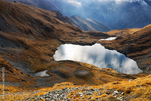 Autumn colours in Fagaras mountains, Transylvanian Alps, Carpathians, Romania, Europe 