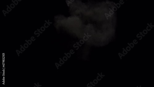 Military tank, ship, cannon or other weapon firing a massive, flaming, smoking blast, 4k 24p, with alpha channel for transparent background, both slow-motion and regular speed shots included  photo
