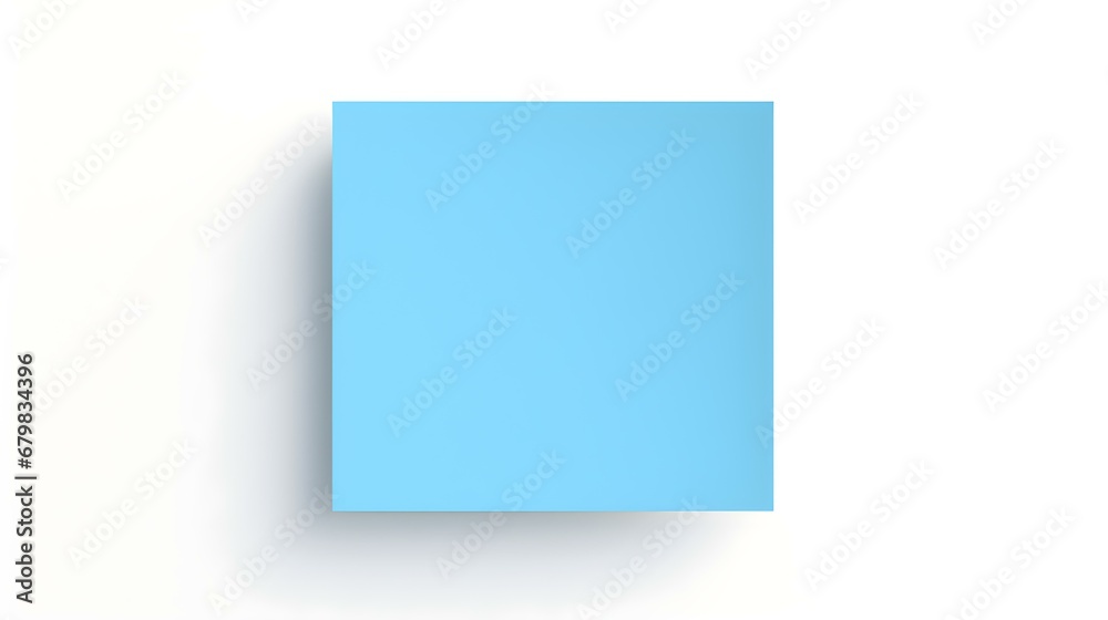 Blue square Paper Note on a white Background. Brainstorming Template with Copy Space Blue square Paper Note on a white Background. Brainstorming Template with Copy Space