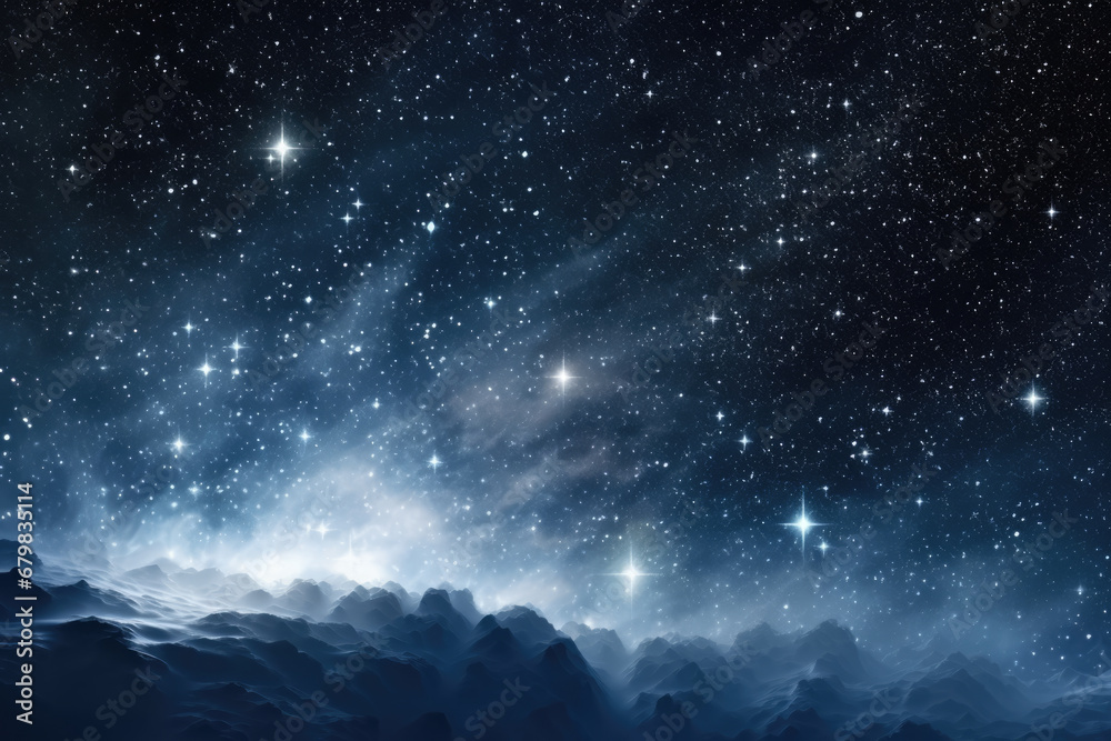 Christmas night. Comet star in night starry sky of Bethlehem. Nativity scene. Jesus Christ birth. The star shines over the manger of Jesus Christ. Christmas night. Comet star in night starry sky of Bethlehem. Nativity scene. Jesus Christ birth. The star shines over the manger of Jesus Christ.