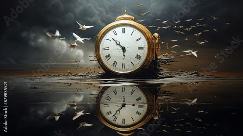 A reflection of time that flies away from human life like a bird 