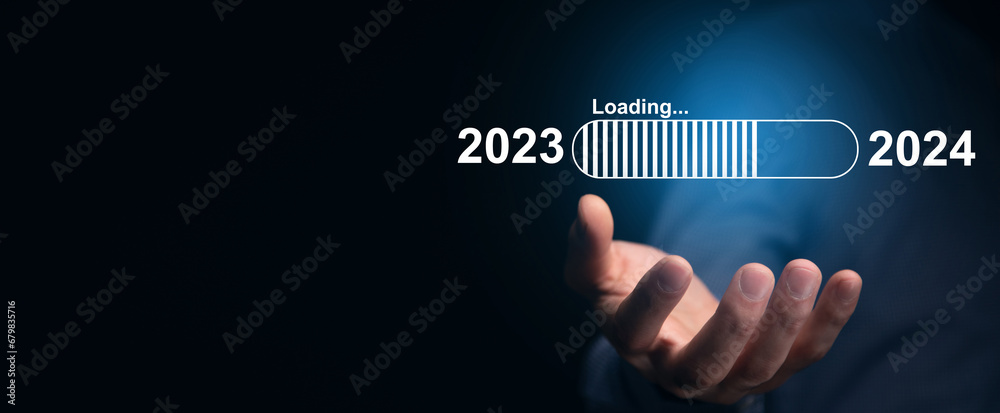 Fototapeta premium loading panel 2023 to 2024