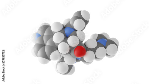 cabergoline molecule, dopamine receptor agonists, molecular structure, isolated 3d model van der Waals