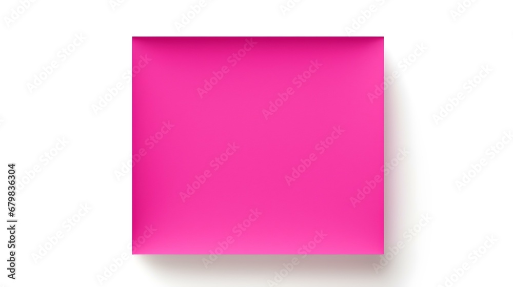 Fuchsia square Paper Note on a white Background. Brainstorming Template with Copy Space Fuchsia square Paper Note on a white Background. Brainstorming Template with Copy Space