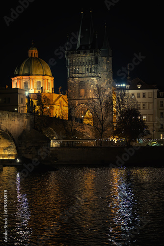 night boat trip through Prague