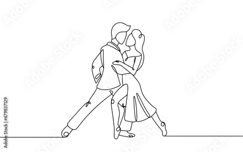 Pair. Tango. Dance. One line