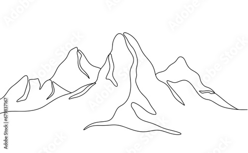 Mountains. One line