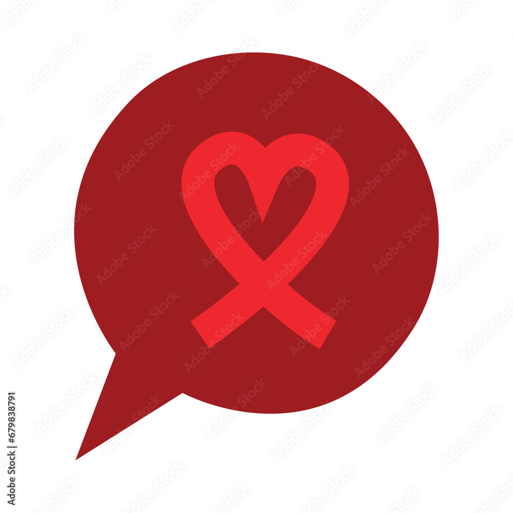 aids day ribbon forming heart in bubble aids day ribbon forming heart in bubble