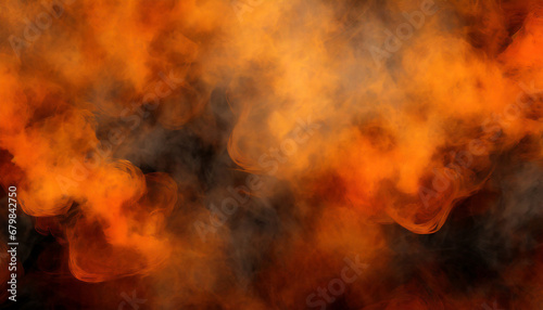 halloween background with orange texture and scary black smoke swirls spooky halloween design backdrop design