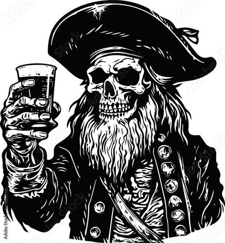 dead pirate drinking