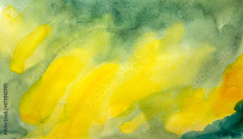 yellow watercolor background art hand paint