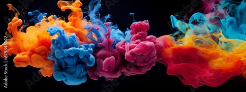 Ink in water liquid splash cloud smoke background new quality universal colorful illustration design