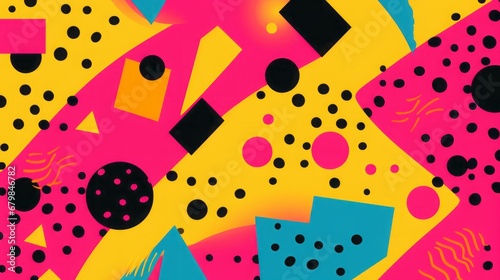 bright colored abstract background with geometric shapes.