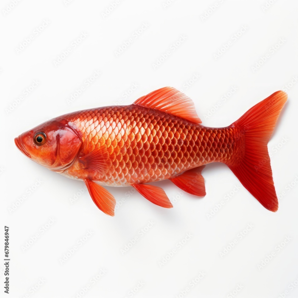 Obraz premium red fish on a white background isolated.