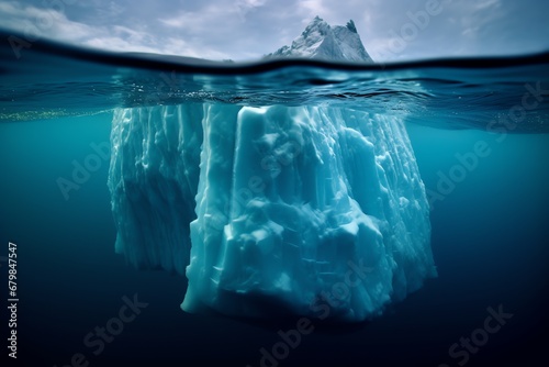 an iceberg in the water