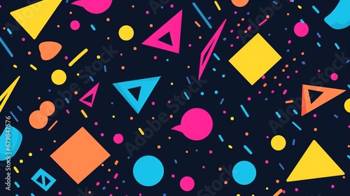 bright colored abstract background with geometric shapes. photo