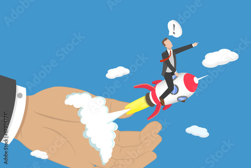 3D Isometric Flat Vector Illustration of Funding Startup Company, Entrepreneurship , New Business Launch