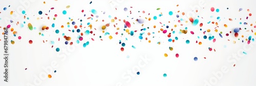 confetti on a white widescreen background isolated. photo
